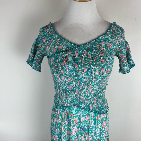 Poupette St. Barth Soledad Dress Size S Off The Shoulder Maxi - Picture 4 of 9